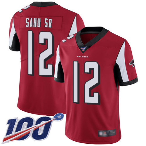 Atlanta Falcons Limited Red Men Mohamed Sanu Home Jersey NFL Football #12 100th Season Vapor Untouchable->atlanta falcons->NFL Jersey